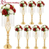 Crystal Tassel Flower Stand For Wedding Table Centerpieces, Elegant Metal Stand For Floral Arrangements, Metal Vase For Weddings, Parties, Dinners, Hotels, Home Decor And Gifting, Fits Artificial Flowers (Flowers Not Included)